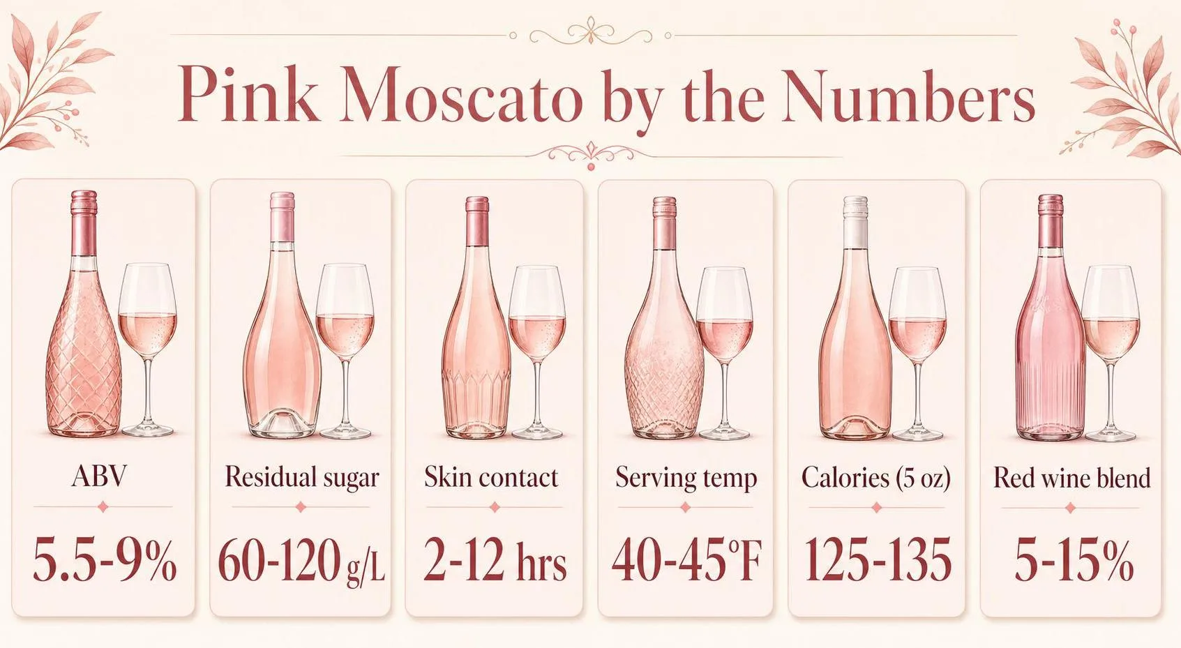 Is Pink Moscato Red Or White Wine? 1 Pink Moscato by the Numbers — key facts at a glance