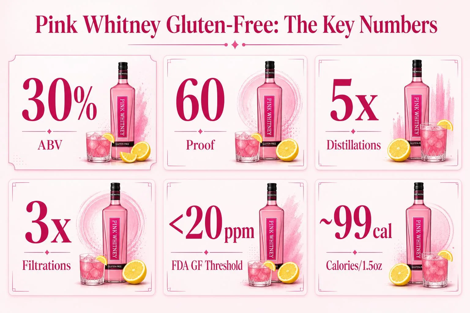 Pink Whitney Gluten-Free: The Key Numbers — key facts at a glance