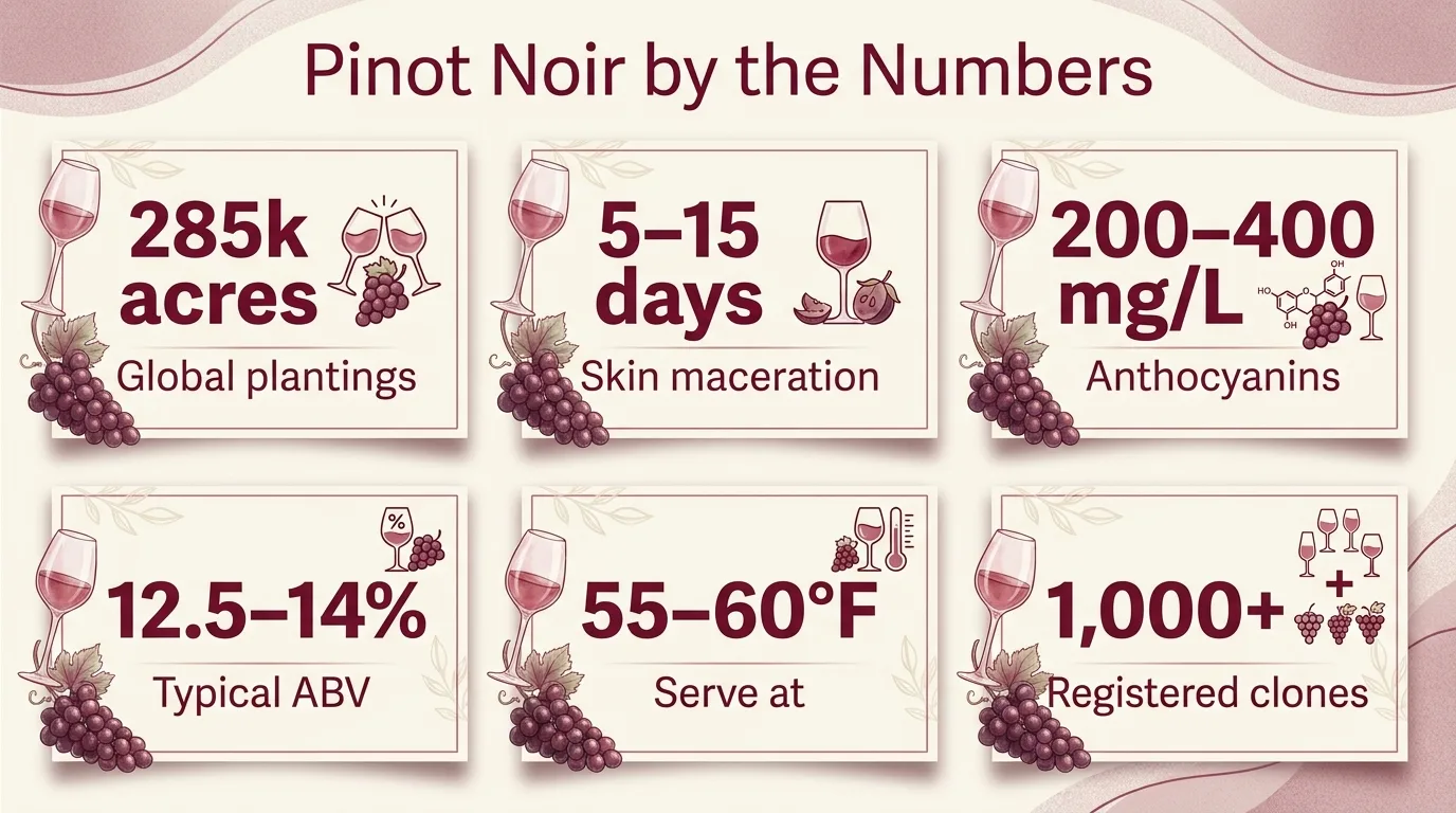 Pinot Noir by the Numbers — key facts at a glance