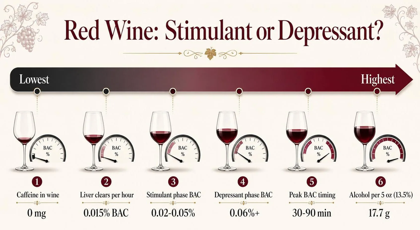 Red Wine: Stimulant or Depressant? — key facts at a glance