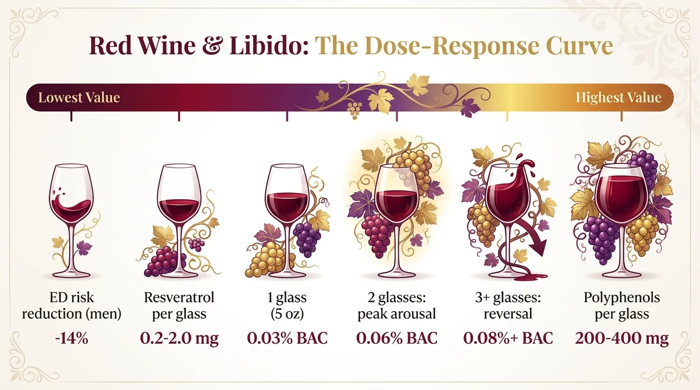 Is Red Wine An Aphrodisiac? 1 Red Wine & Libido: The Dose-Response Curve — key facts at a glance