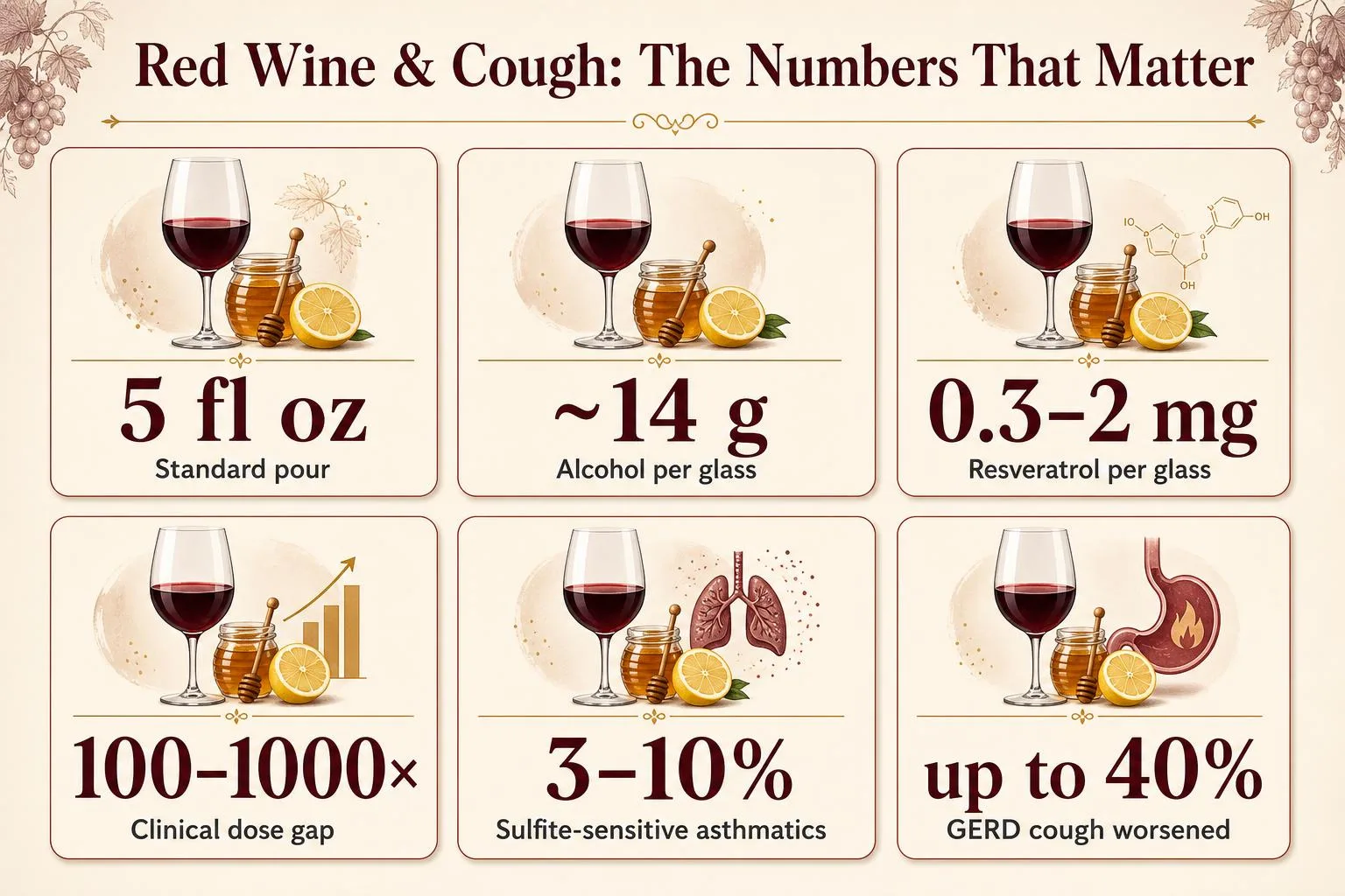 Red Wine & Cough: The Numbers That Matter — key facts at a glance