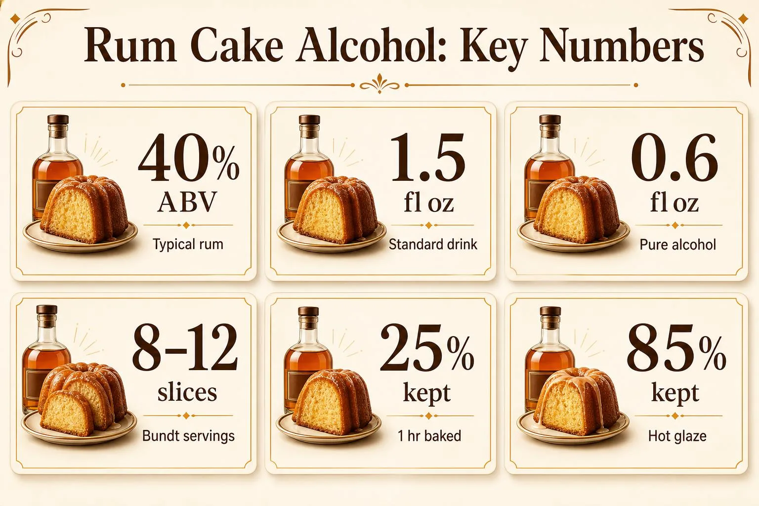 Is Rum Cake Alcoholic? Most Correct Answer 1 Rum Cake Alcohol: Key Numbers — key facts at a glance