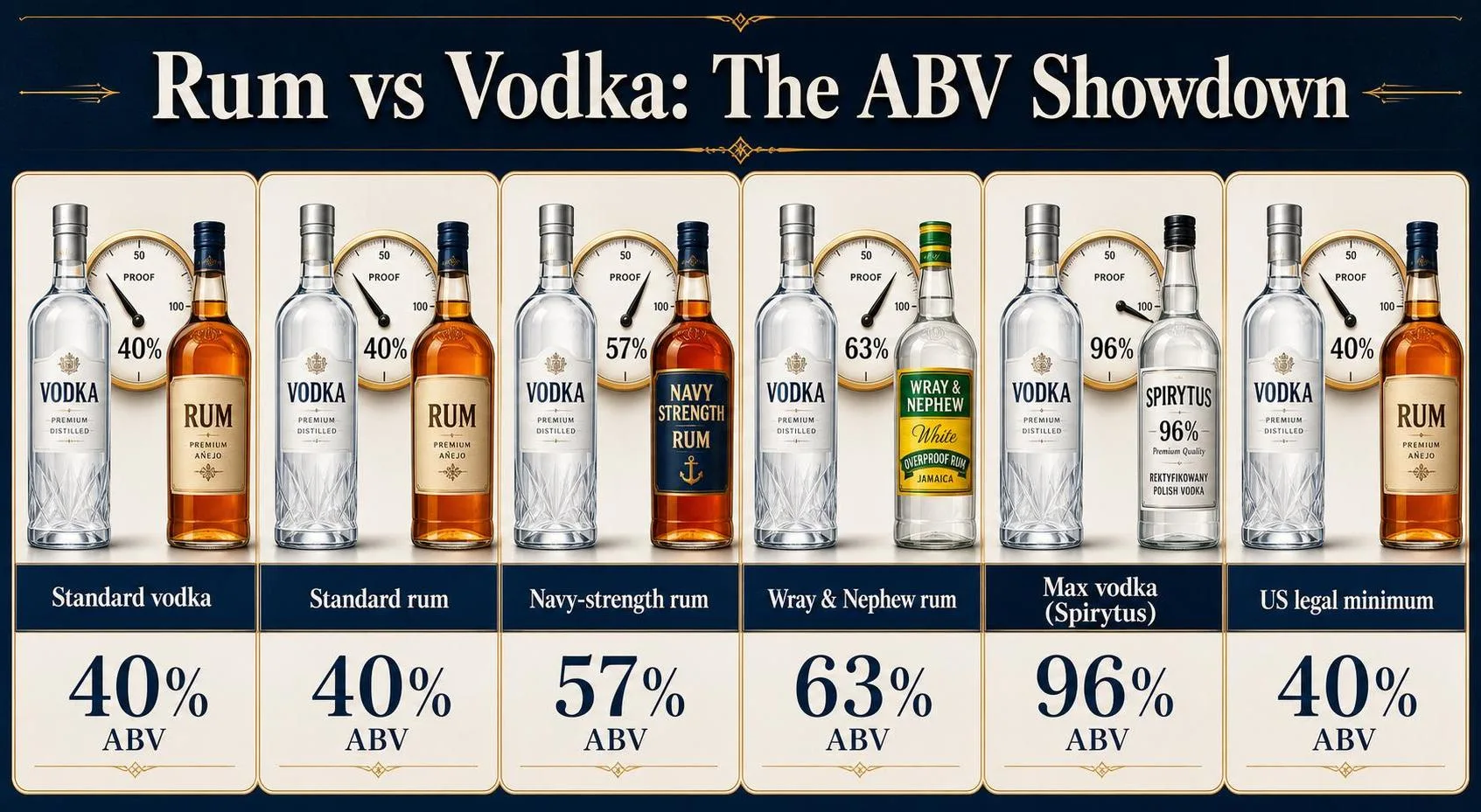 Rum vs Vodka: The ABV Showdown — key facts at a glance