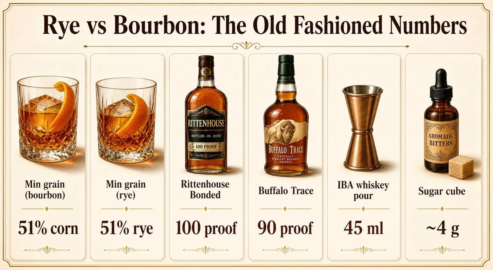 Is Rye Or Bourbon Better For Old Fashioned? 1 Rye vs Bourbon: The Old Fashioned Numbers — key facts at a glance