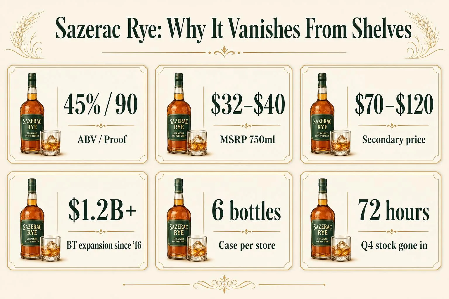 Is Sazerac Rye Hard To Find? 1 Sazerac Rye: Why It Vanishes From Shelves — key facts at a glance