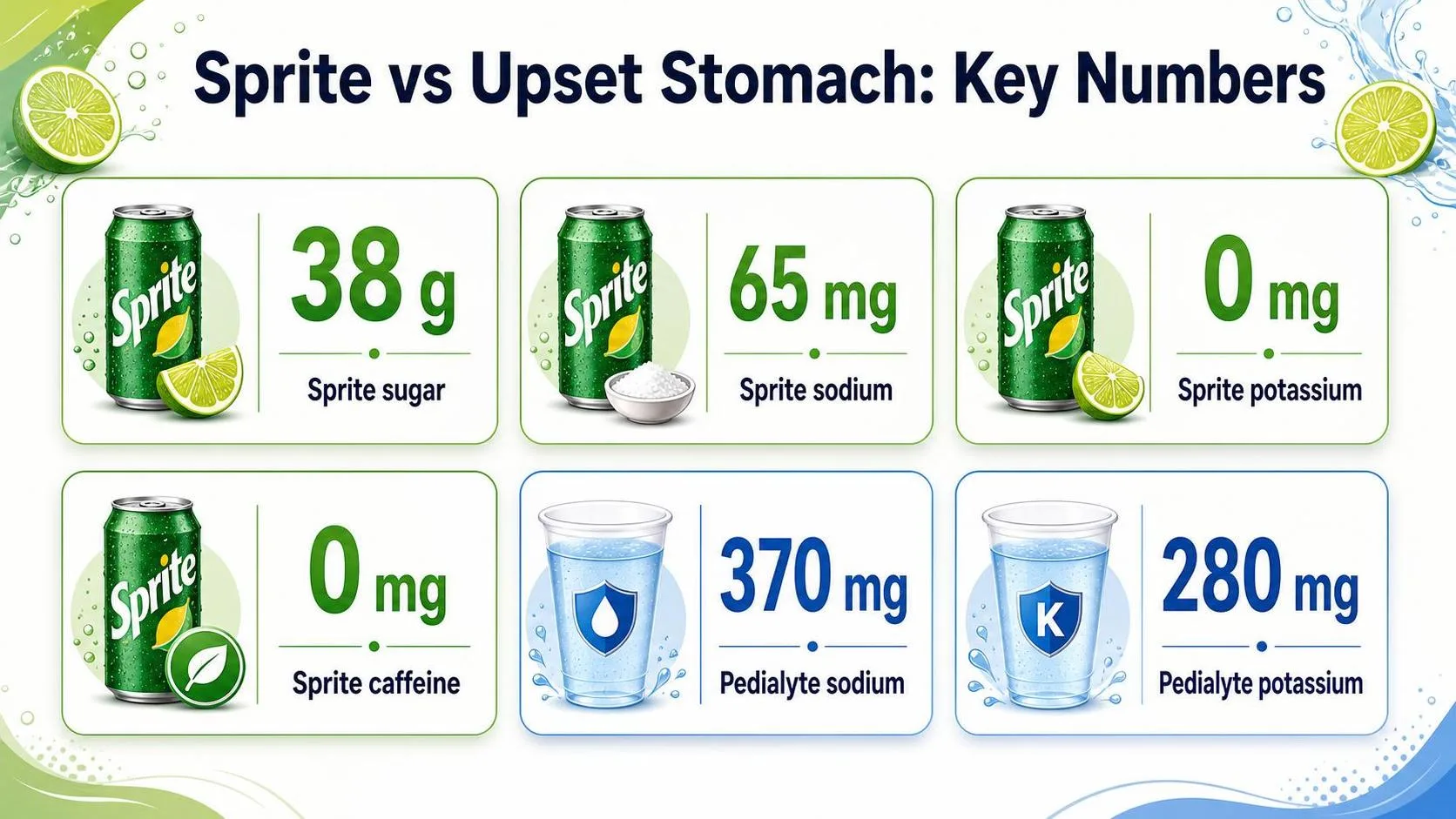 Is Sprite Good For Upset Stomach? Find Out Now 1 Sprite vs Upset Stomach: Key Numbers — key facts at a glance