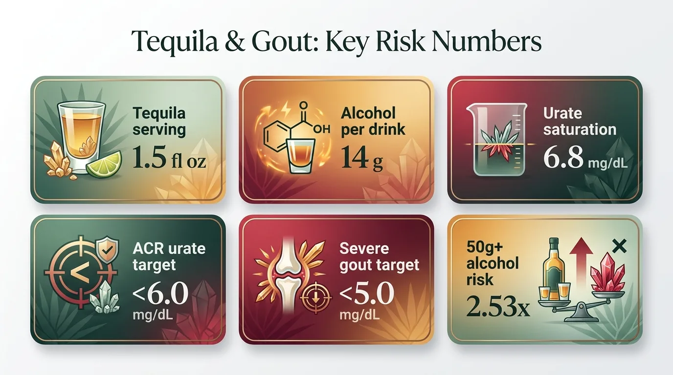 Tequila & Gout: Key Risk Numbers — key facts at a glance