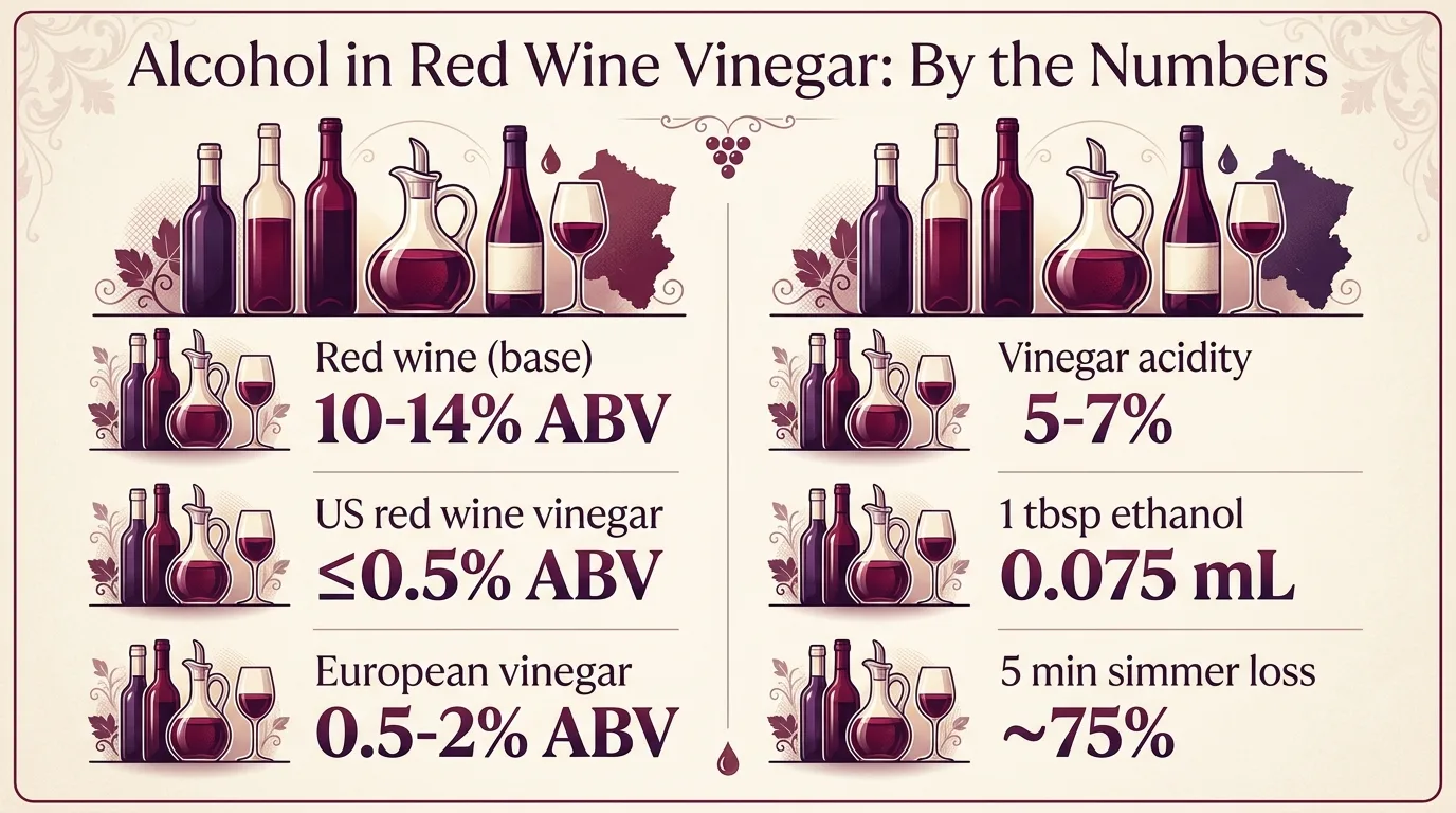 Alcohol in Red Wine Vinegar: By the Numbers — key facts at a glance