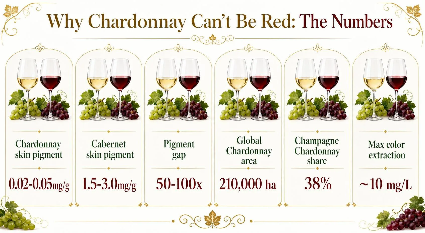 Is There Red Chardonnay Wine? 1 Why Chardonnay Can't Be Red: The Numbers — key facts at a glance
