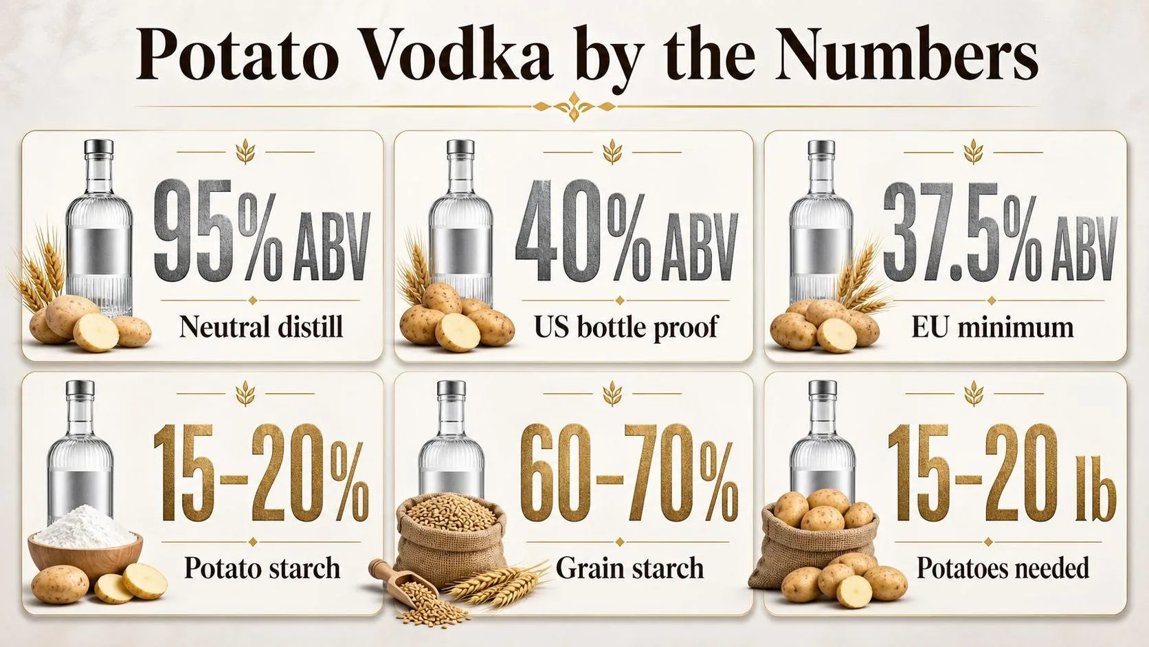 Is Vodka Made From Potatoes? 1 Potato Vodka by the Numbers — key facts at a glance
