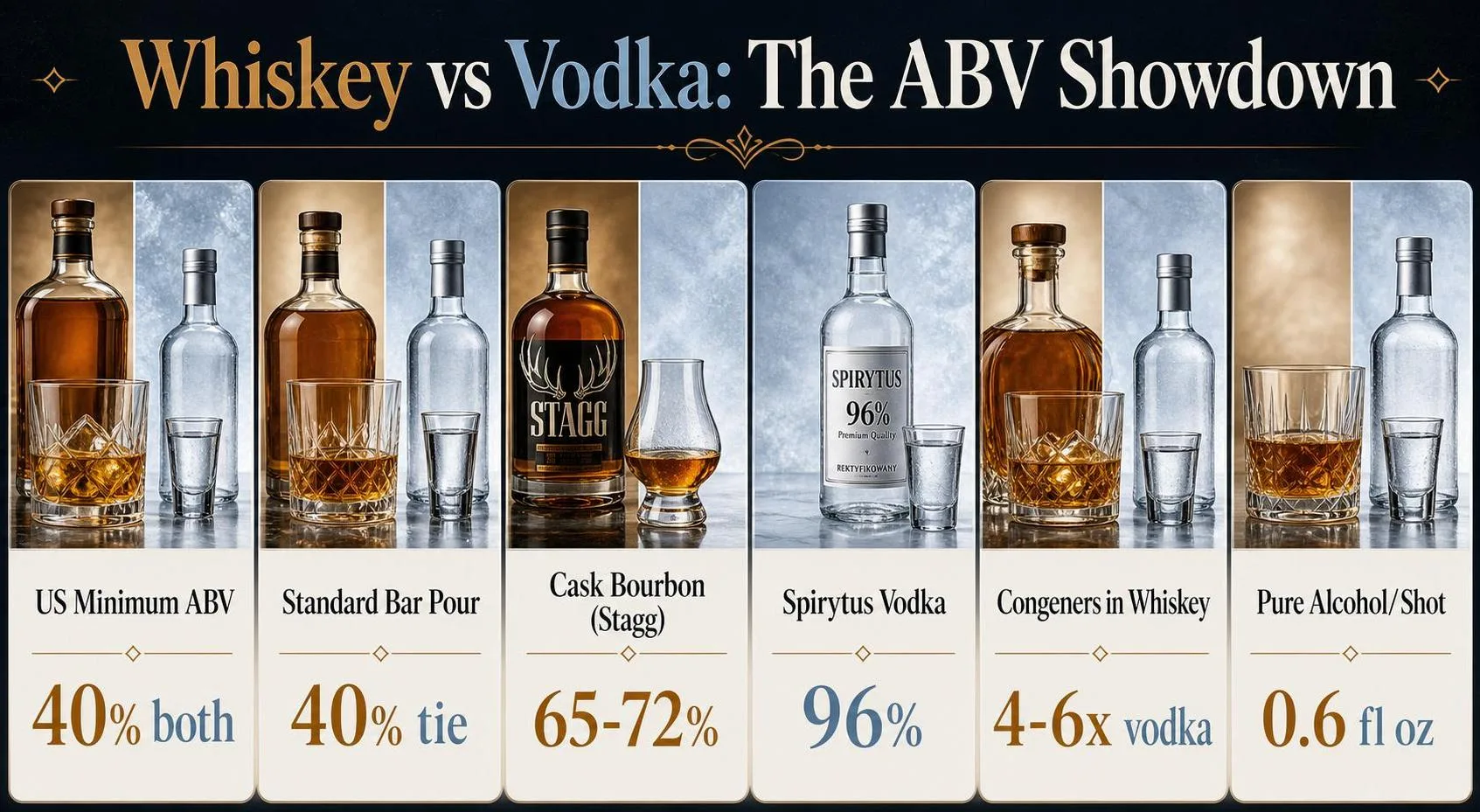 Whiskey vs Vodka: The ABV Showdown — key facts at a glance