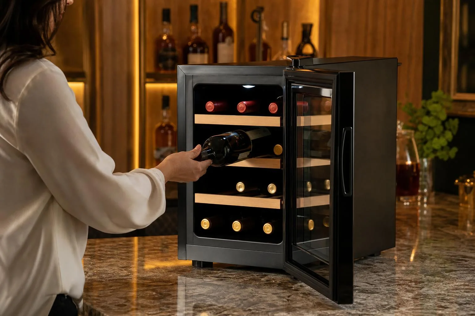 The Ivation ‎IVFWCC181LB shown in everyday use at home, as tested by FlightWineBar