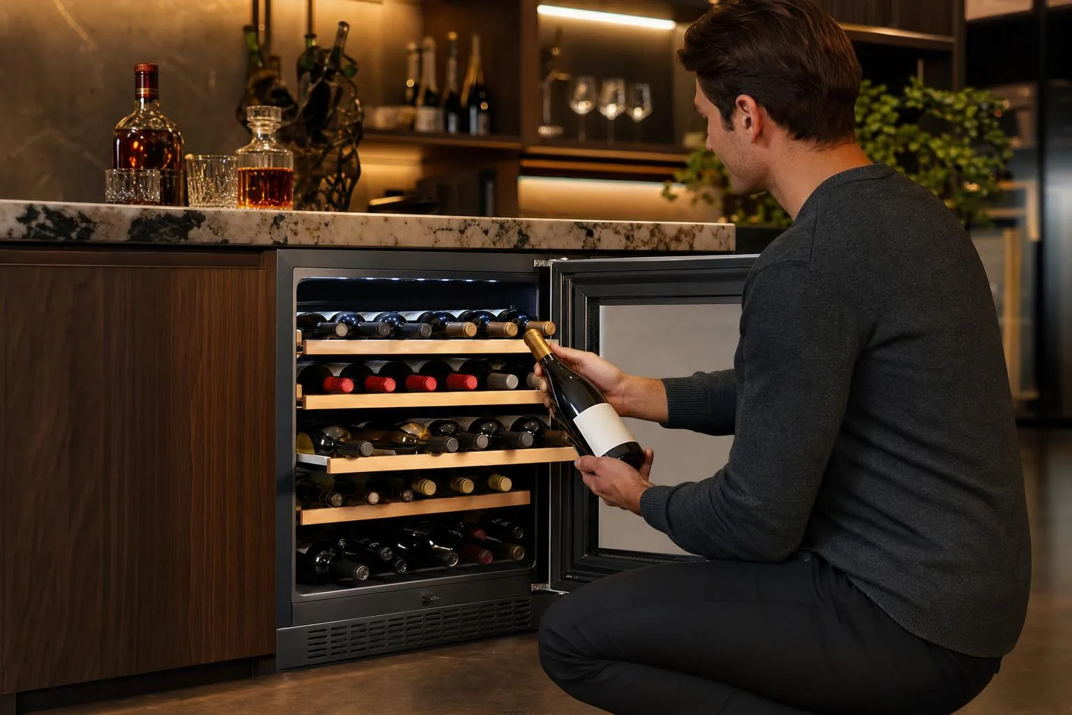 Kalamera KRC-154BV-S Beer Cooler Review 2026 3 The Kalamera KRC-154BV-S shown in everyday use at home, as tested by FlightWineBar
