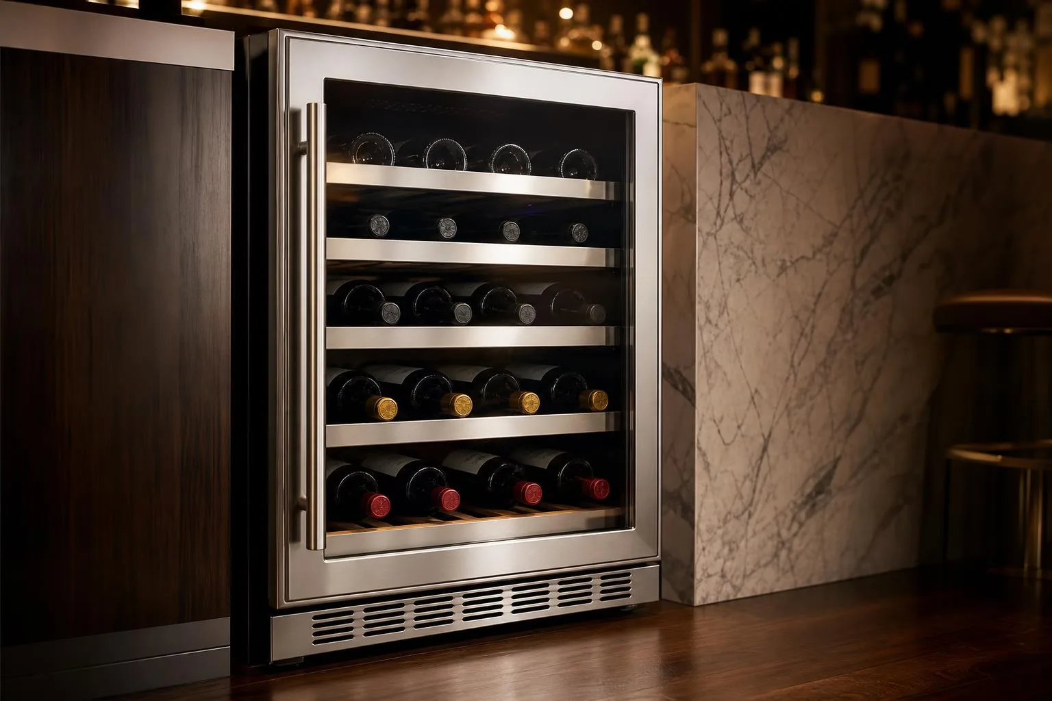 Kalamera KRC-99SS KRC-99SS Wine Cooler Review (2026): Practical Larger Storage 2 Close-up of the Kalamera KRC-99SS review build quality, materials and finish during our review