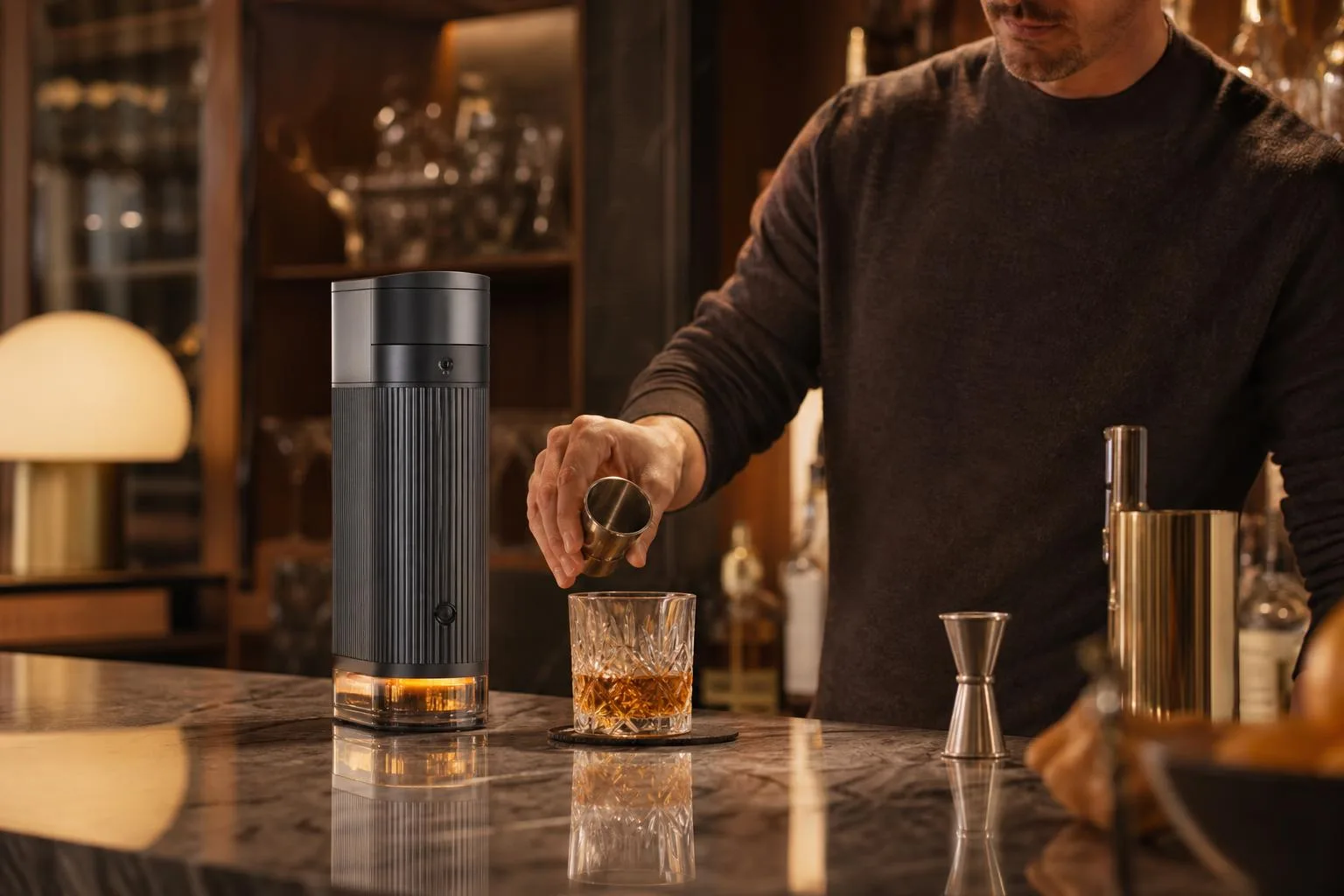 The Kuppet 18W shown in everyday use at home, as tested by FlightWineBar