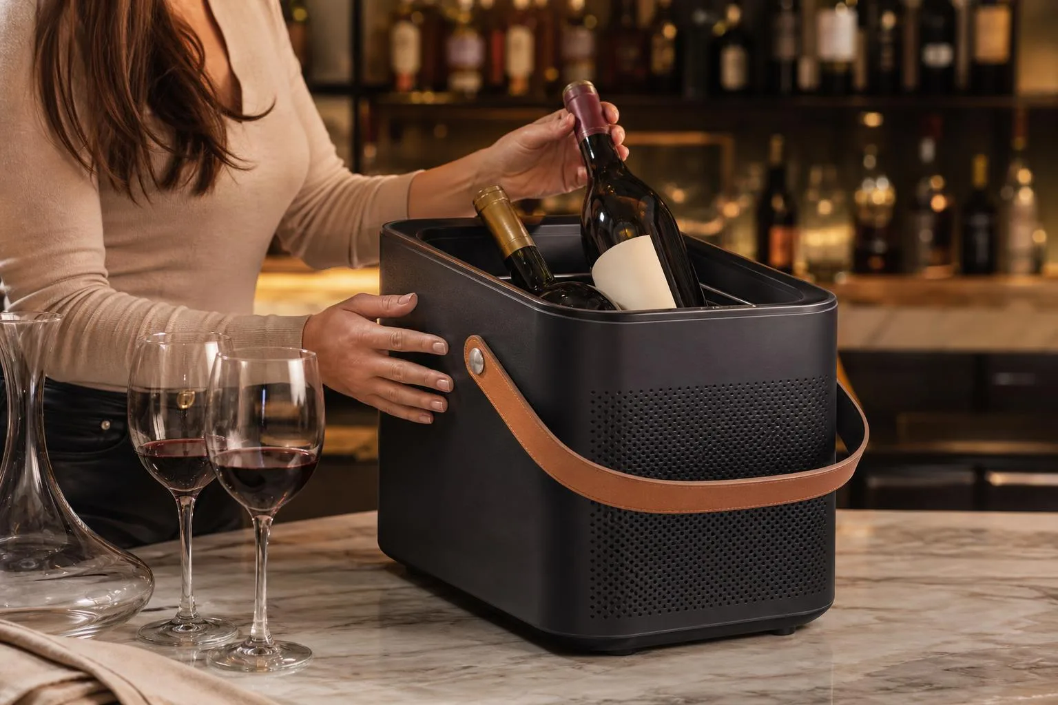 Lifewit Portable Wine Cooler Review 2026 3 The Lifewit Portable Wine Cooler shown in everyday use at home, as tested by FlightWineBar