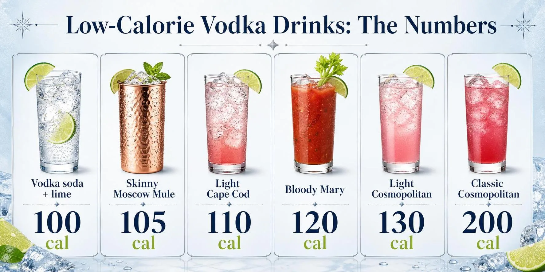 Low Calorie Vodka Drinks - The Most Accurate Answer 1 Low-Calorie Vodka Drinks: The Numbers — key facts at a glance