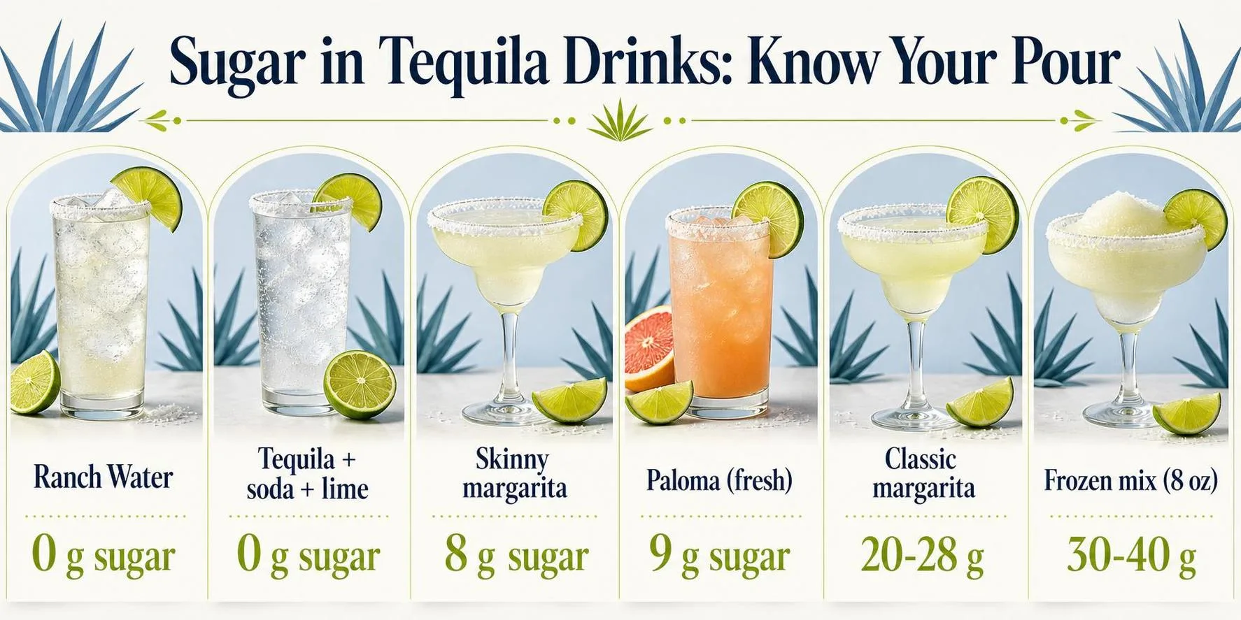Sugar in Tequila Drinks: Know Your Pour — key facts at a glance