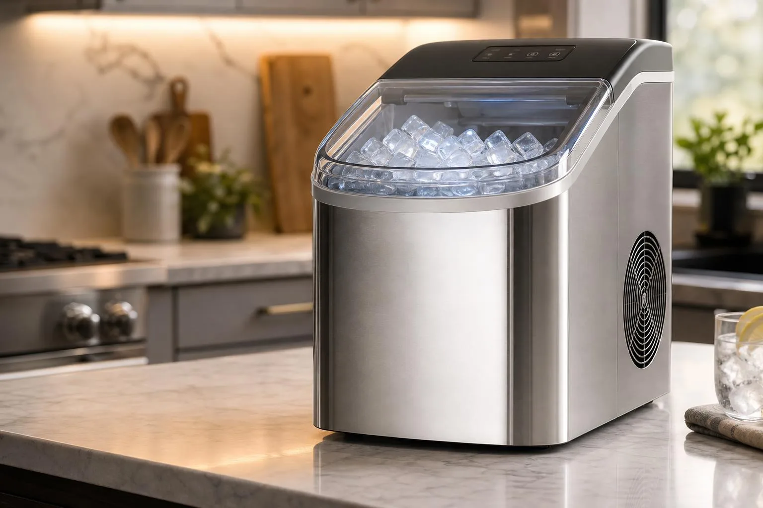 Luma Comfort IM200SS Ice Maker Review 2026 2 Close-up of the Luma Comfort IM200SS build quality, materials and finish during our review