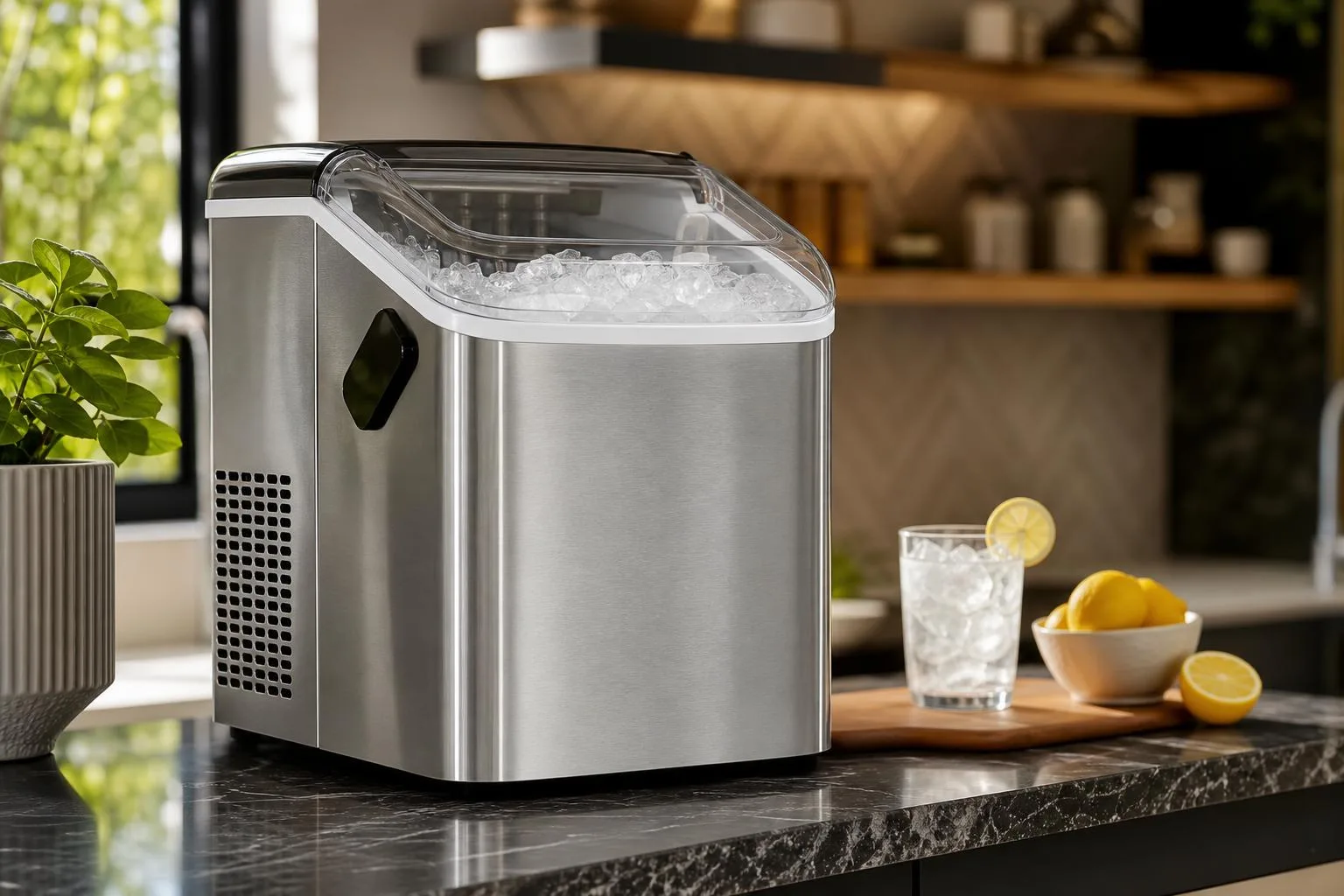 Magic Chef MCIM22ST Ice Maker Review 2026 2 Close-up of the Magic Chef MCIM22ST build quality, materials and finish during our review