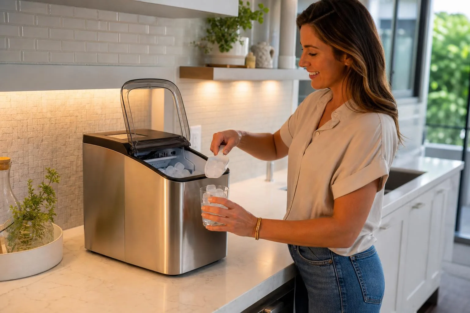 Magic Chef MCIM22ST Ice Maker Review 2026 3 The Magic Chef MCIM22ST shown in everyday use at home, as tested by FlightWineBar