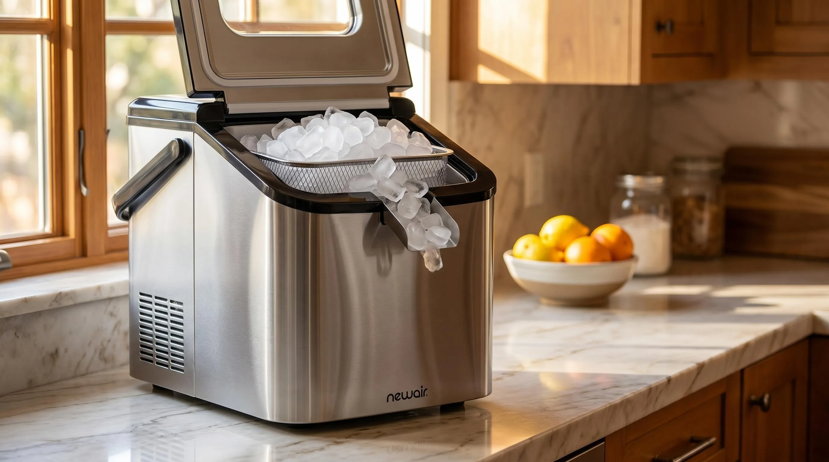 NewAir AI-100SS Ice Maker Review: Real-World Performance After 6 Months of Use (2026) 2 Close-up of the NewAir AI-100ss build quality, materials and finish during our review