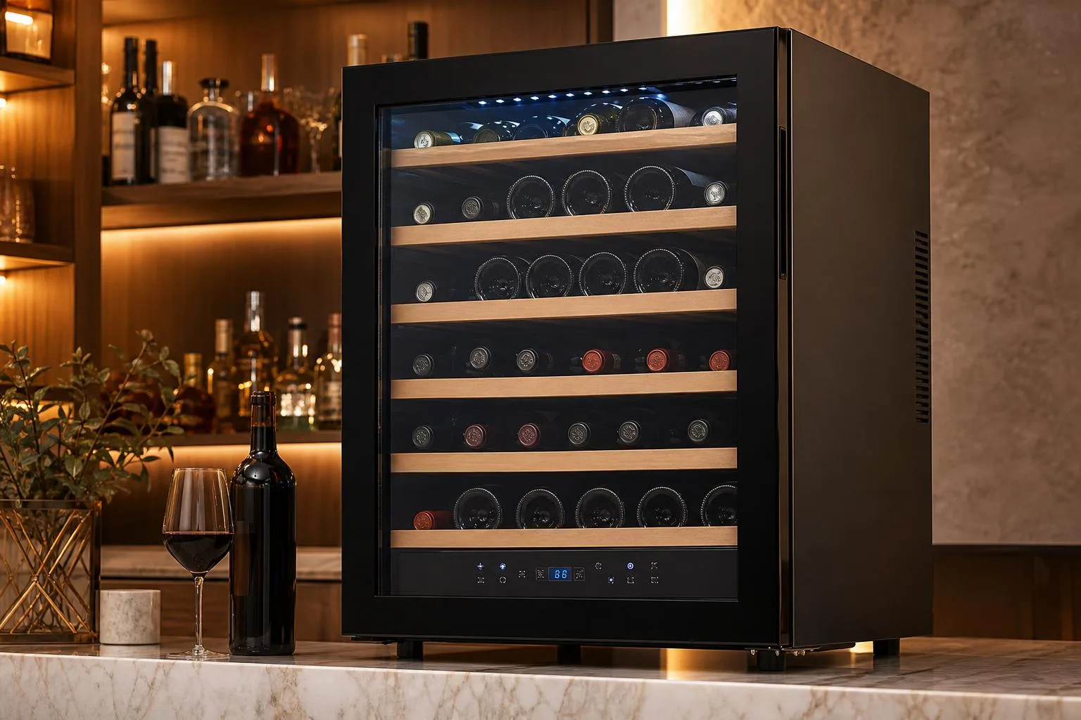 NewAir AWR-460DB Wine Cooler Review 2026 2 Close-up of the NewAir AWR-460DB build quality, materials and finish during our review