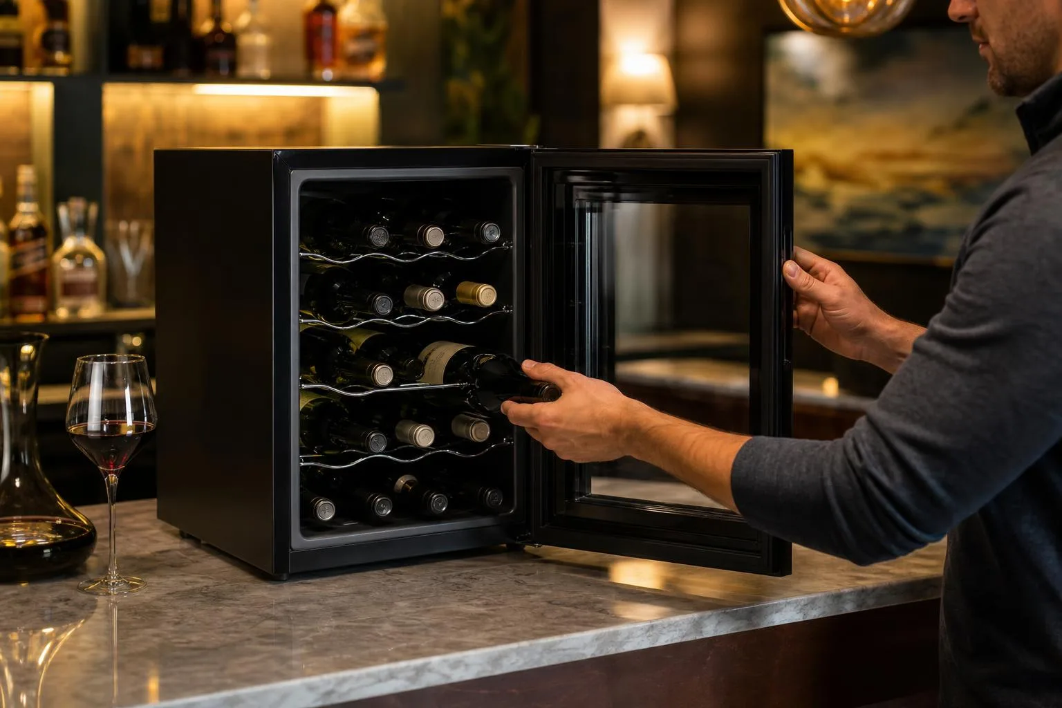 The Nutrichef PKCWC120 review shown in everyday use at home, as tested by FlightWineBar