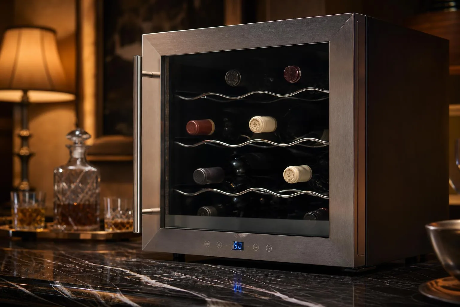 NutriChef PKCWC240 Wine Cooler Review 2026 2 Close-up of the NutriChef PKCWC240 build quality, materials and finish during our review