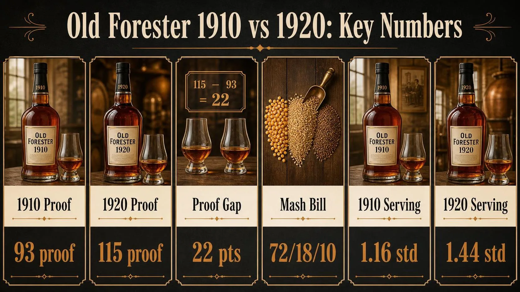 Old Forester 1910 vs 1920: Key Numbers — key facts at a glance