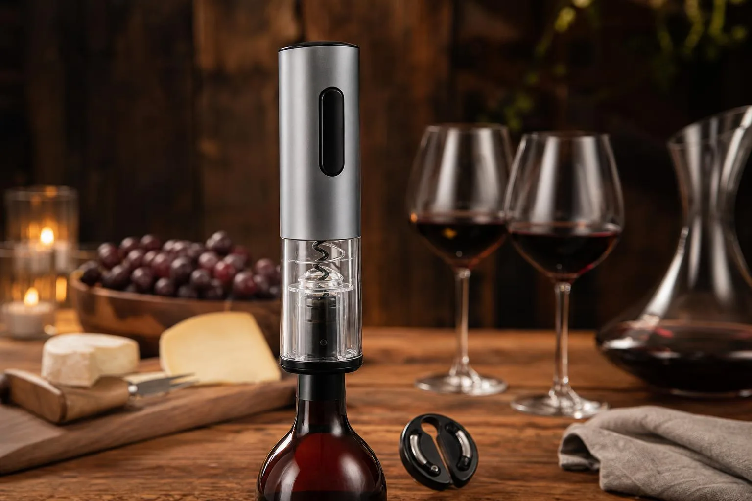 The Oster Cordless Electric Corkscrew with Foil Cutter reviewed hands-on by the FlightWineBar team after real-world testing