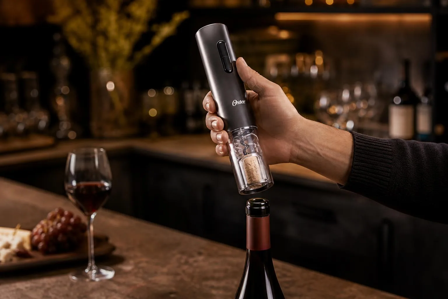 Oster Cordless Electric Corkscrew with Foil Cutter