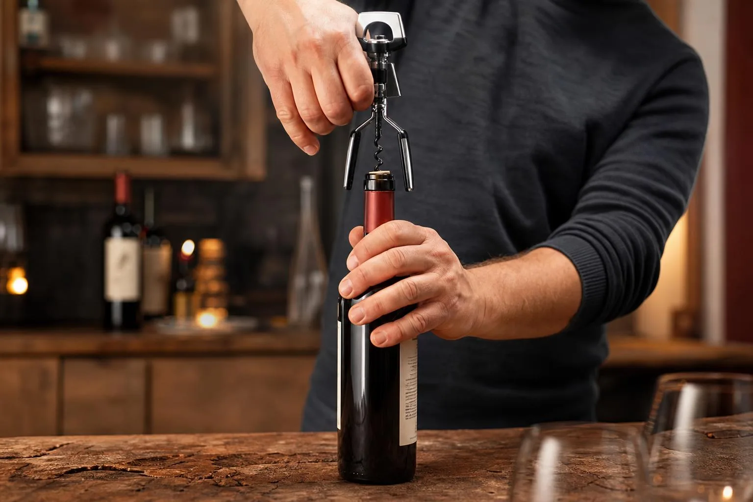 OXO INOXO.3113400ML Wine Opener Review 2026 3 The OXO INOXO.3113400ML shown in everyday use at home, as tested by FlightWineBar