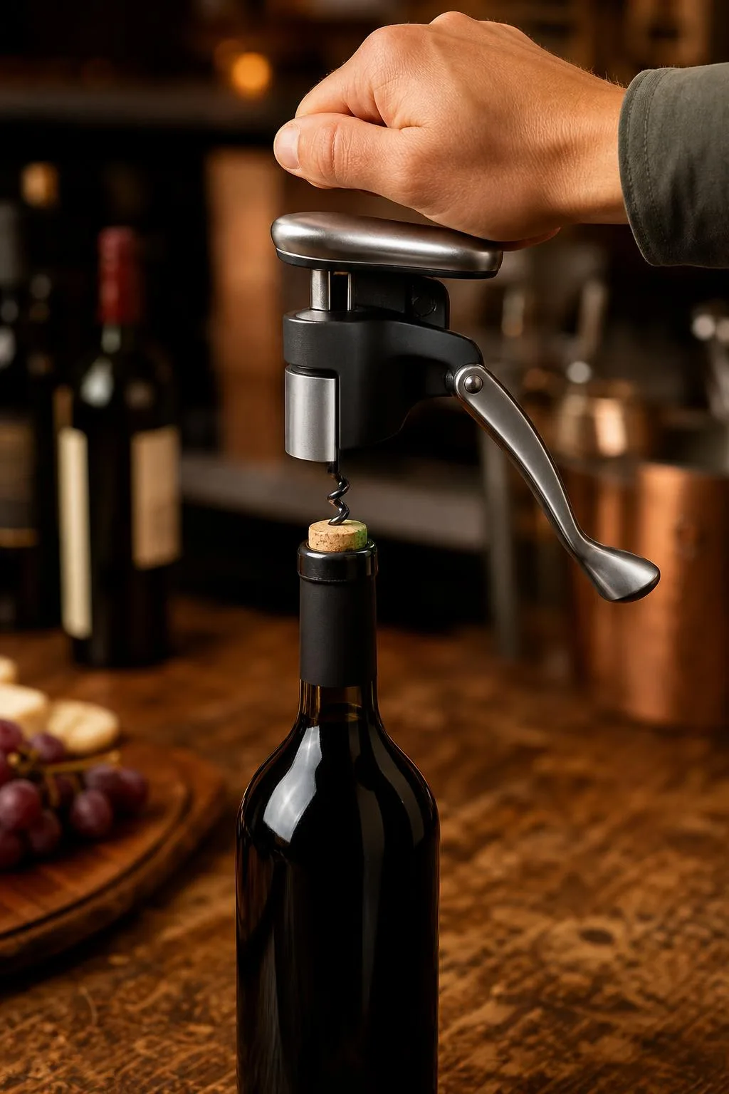 OXO SteeL Vertical Lever Corkscrew