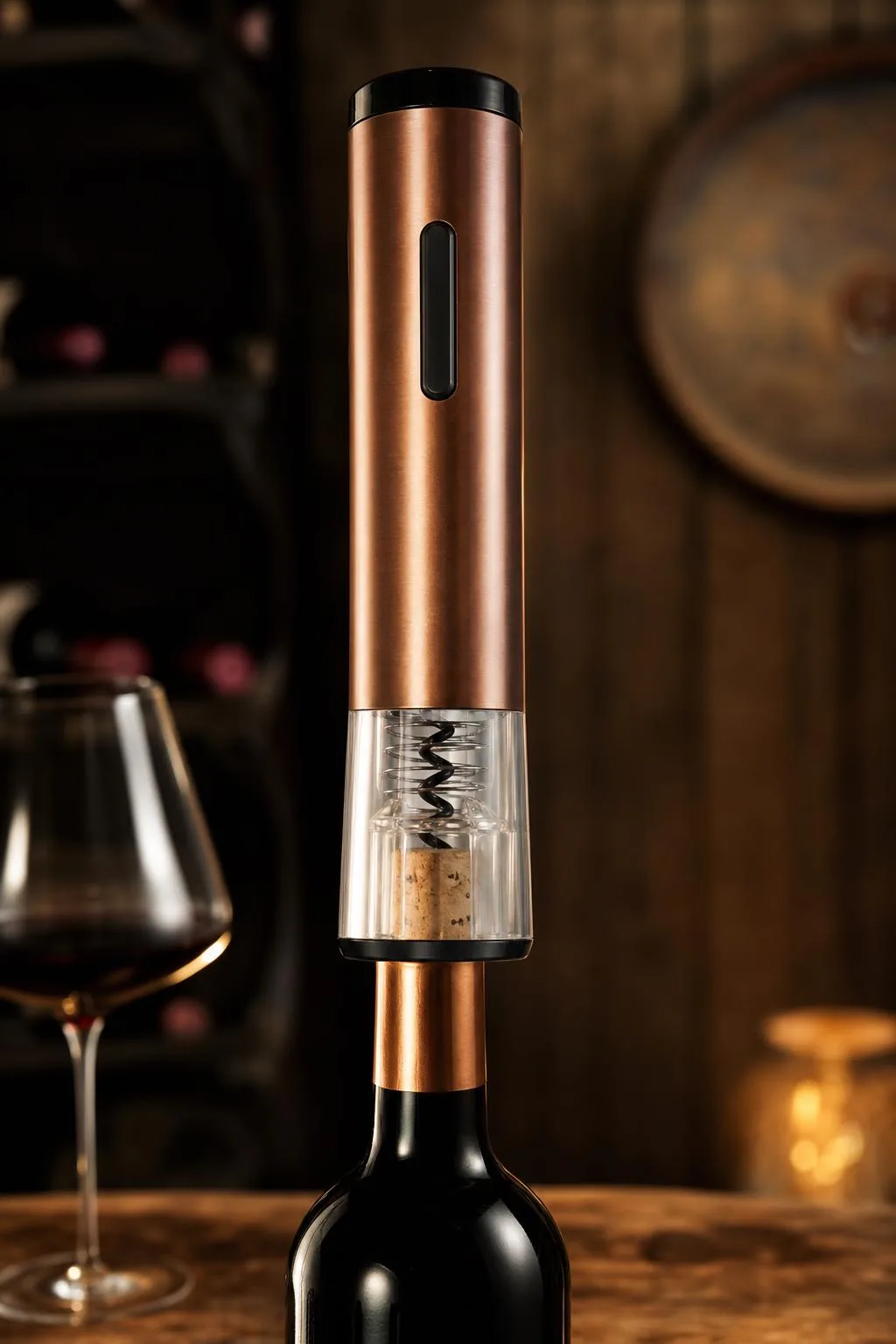 Ozeri Nouveaux II Electric Corkscrew Review 2026 2 Close-up of the Ozeri Nouveaux II Electric Corkscrew build quality, materials and finish during our review