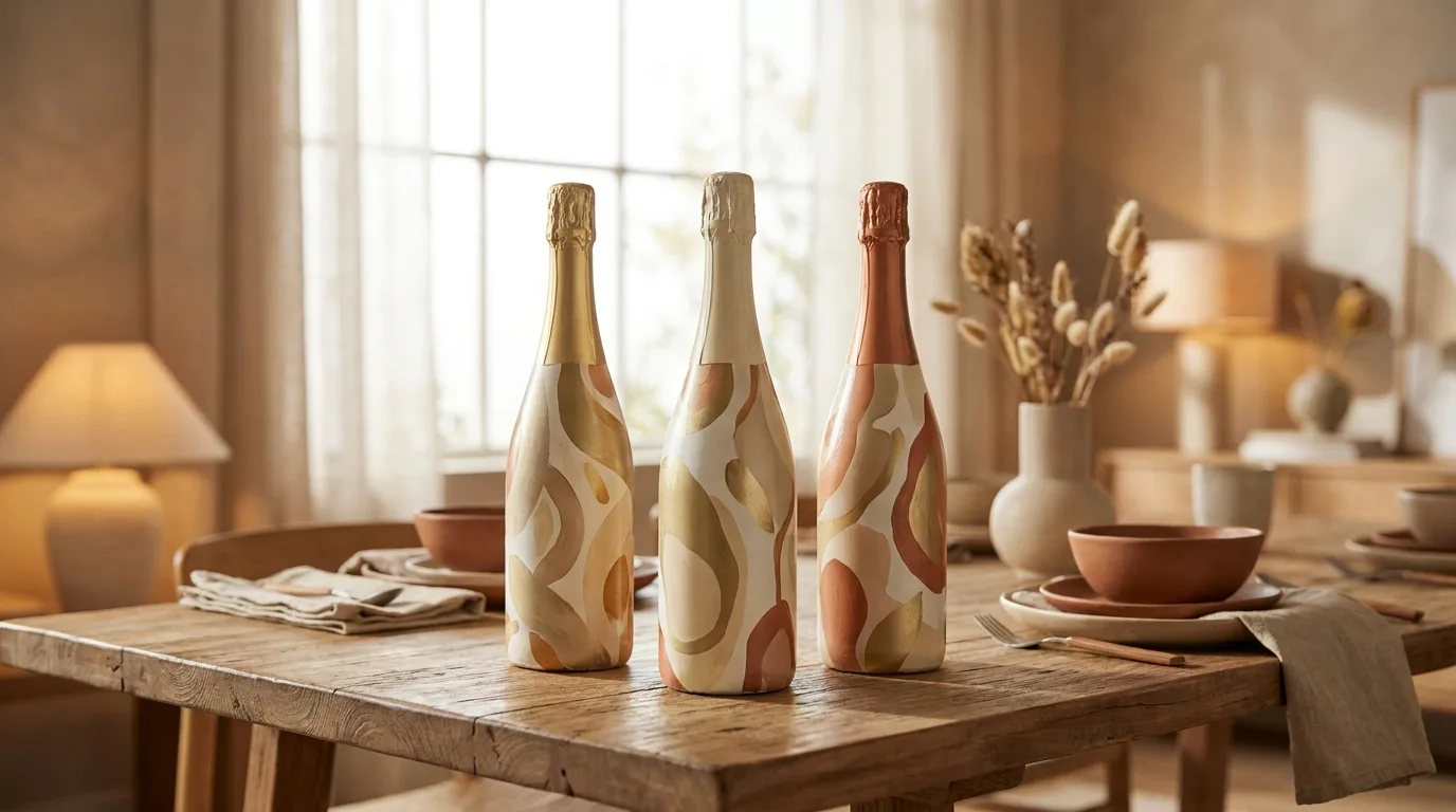 Painted Champagne Bottles