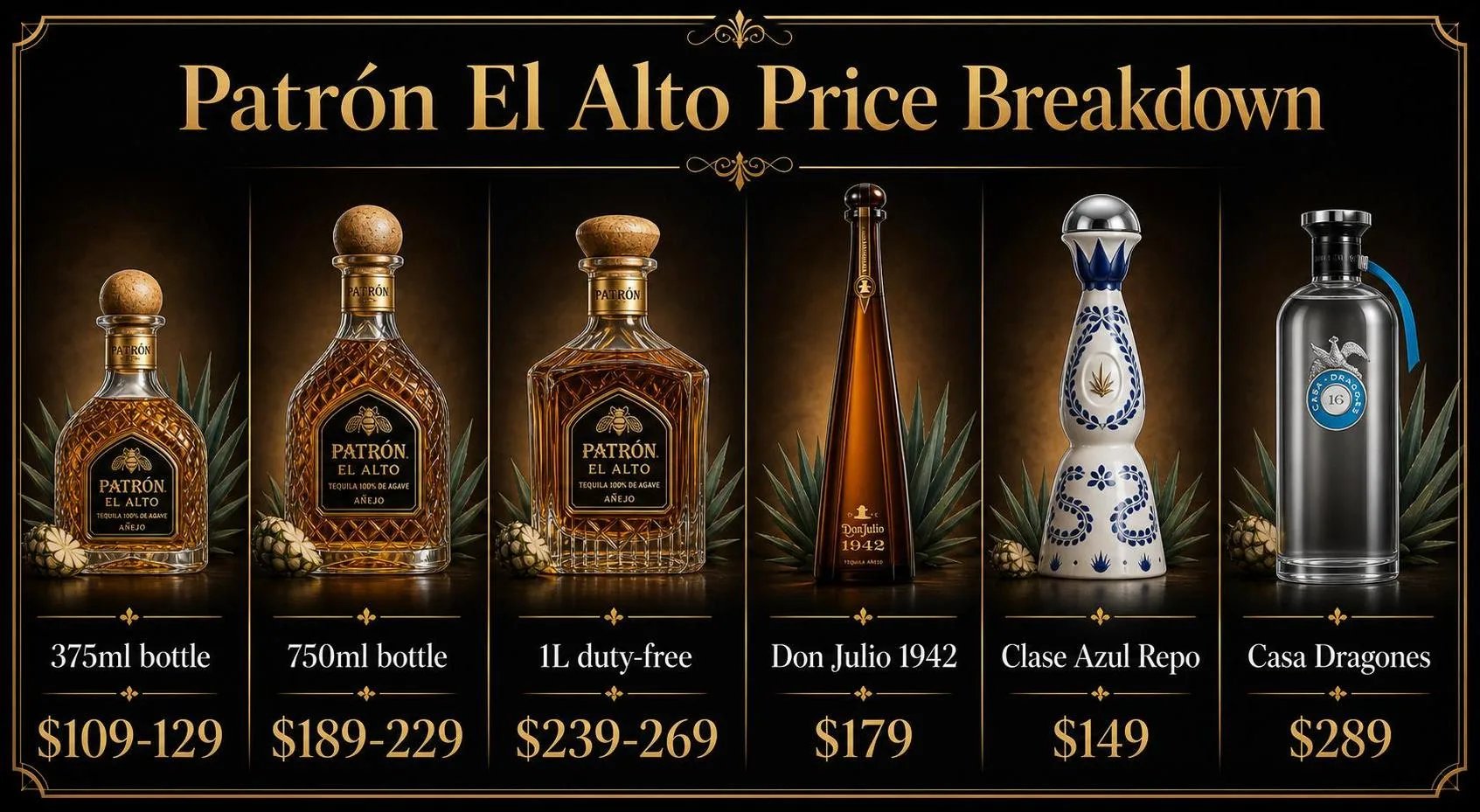 Patrón El Alto Price Breakdown — key facts at a glance