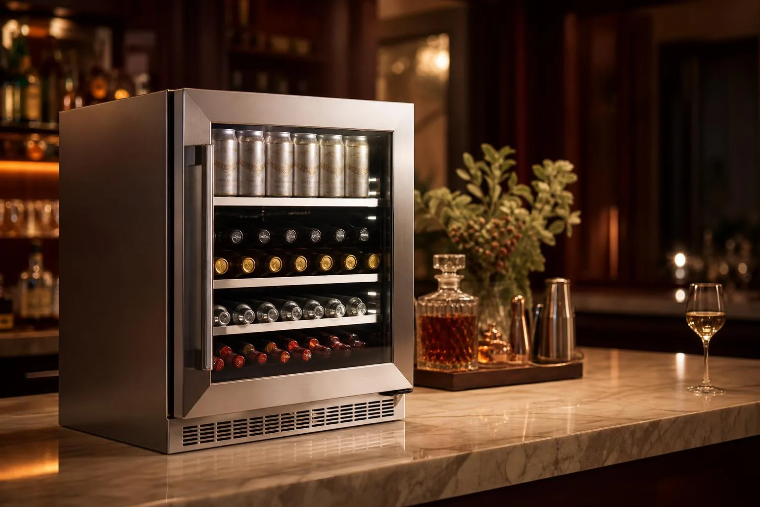 Close-up of the Phiestina 24 Inch Beer Cooler build quality, materials and finish during our review