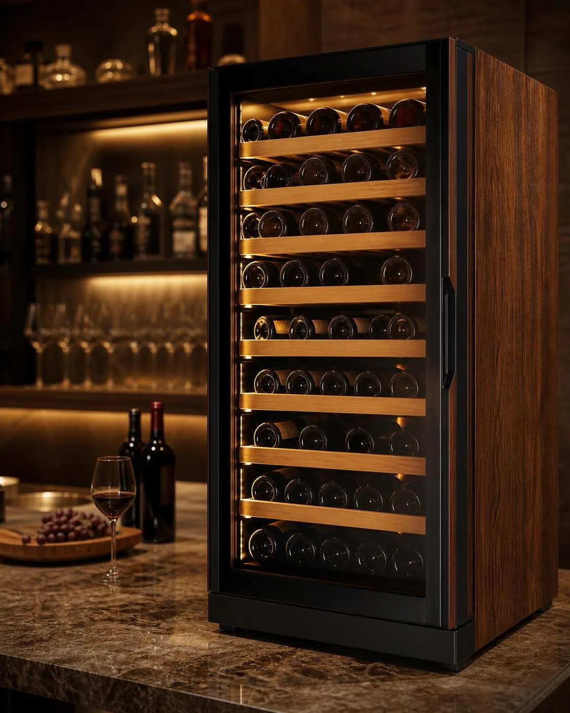 Phiestina 46 Bottle Wine Cooler Review 2026 2 Close-up of the Phiestina 46 Bottle build quality, materials and finish during our review