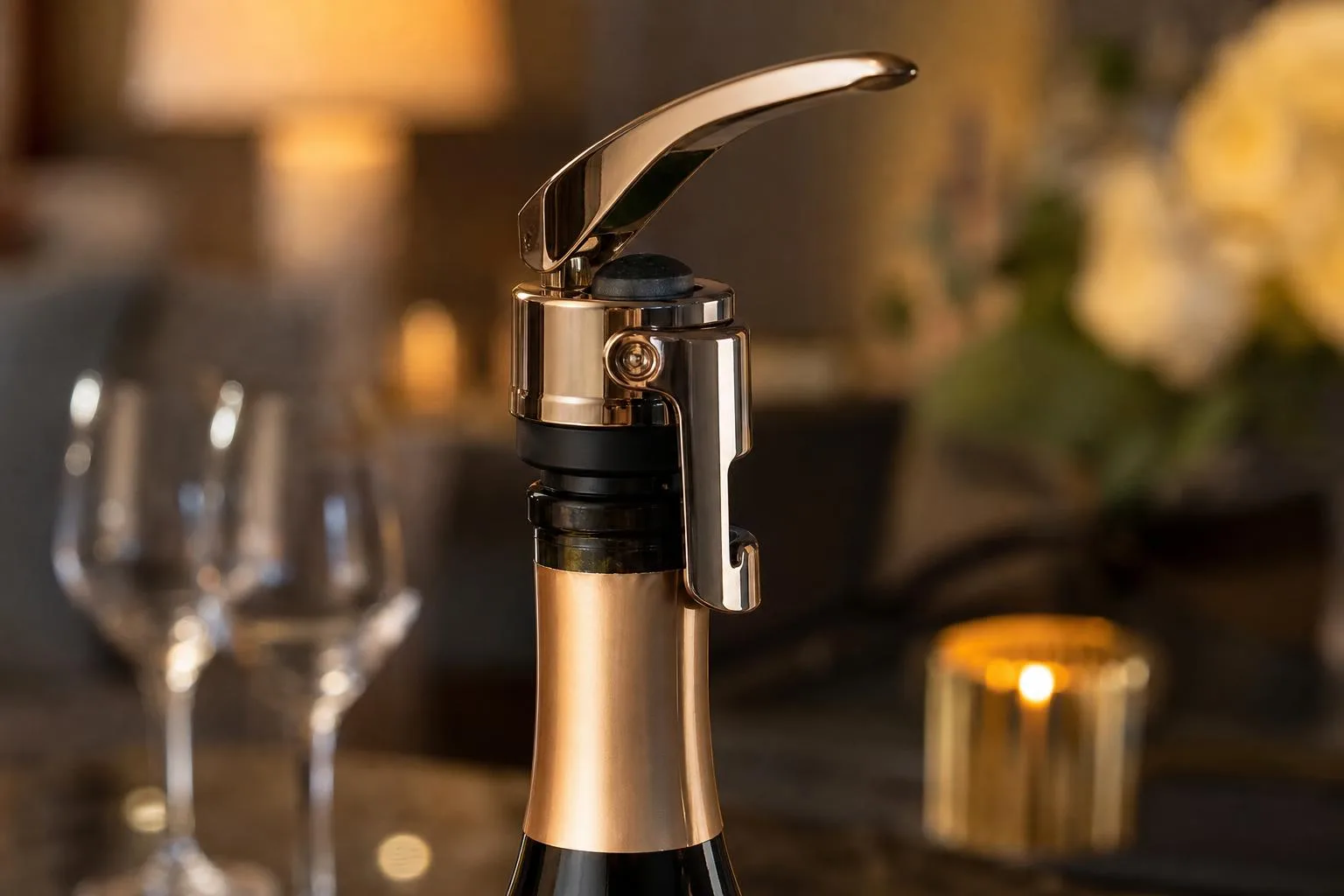 Rabbit Champagne and Wine Sealer Review 2026 2 Close-up of the Rabbit Champagne and Wine Sealer build quality, materials and finish during our review