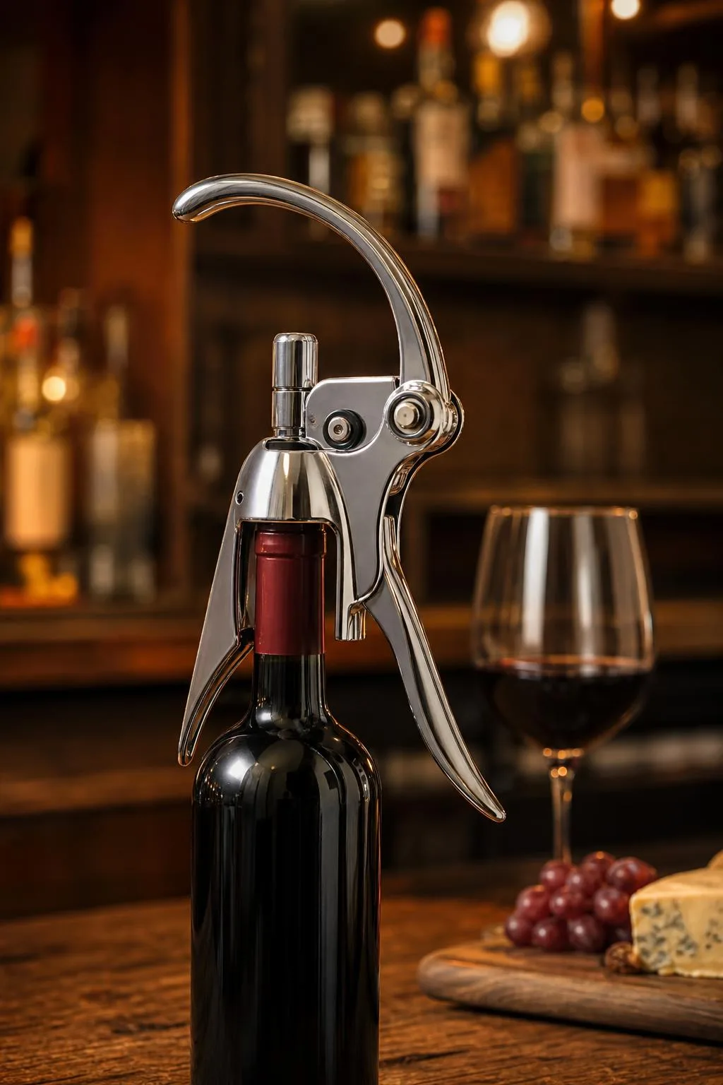Rabbit Vertical Lever Corkscrew with Foil Cutter Review 2026 2 Close-up of the Rabbit Vertical Lever Corkscrew build quality, materials and finish during our review