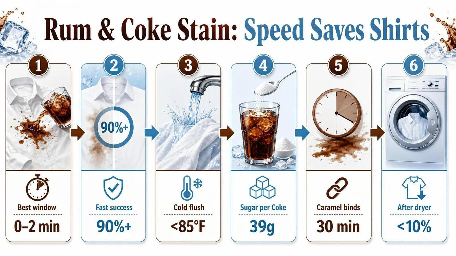 Can You Get Rum And Coke Out Of A Shirt? 1 Rum & Coke Stain Removal: Timing Wins — key facts at a glance