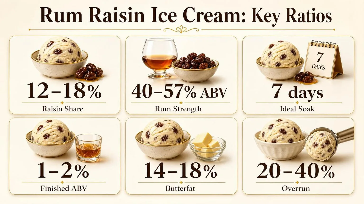 Who Makes The Best Rum Raisin Ice Cream? 1 Rum Raisin Ice Cream by the Numbers — key facts at a glance