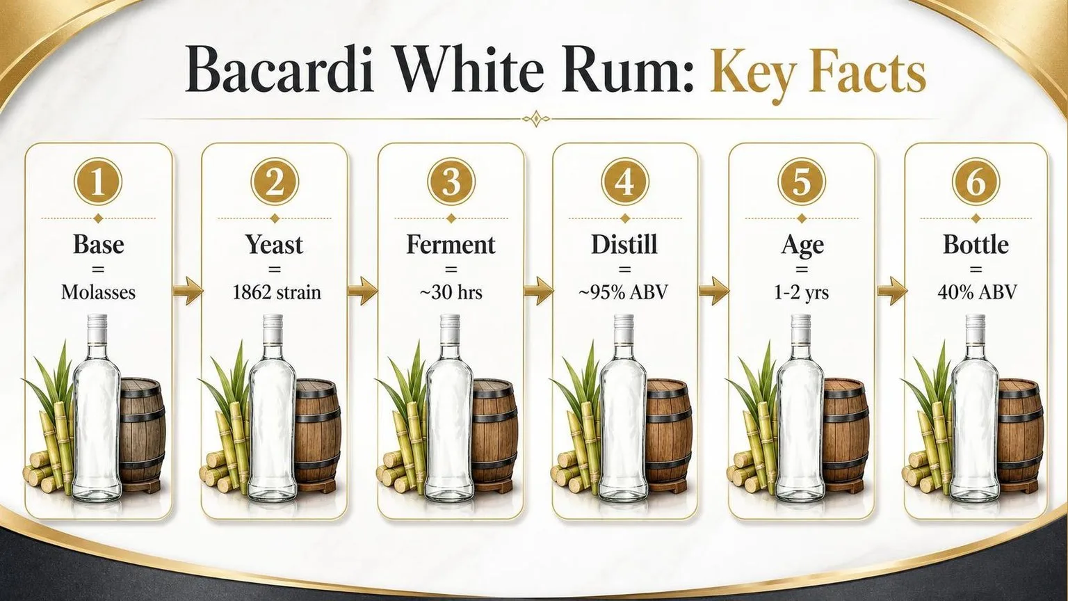 Bacardi White Rum: By The Numbers — key facts at a glance