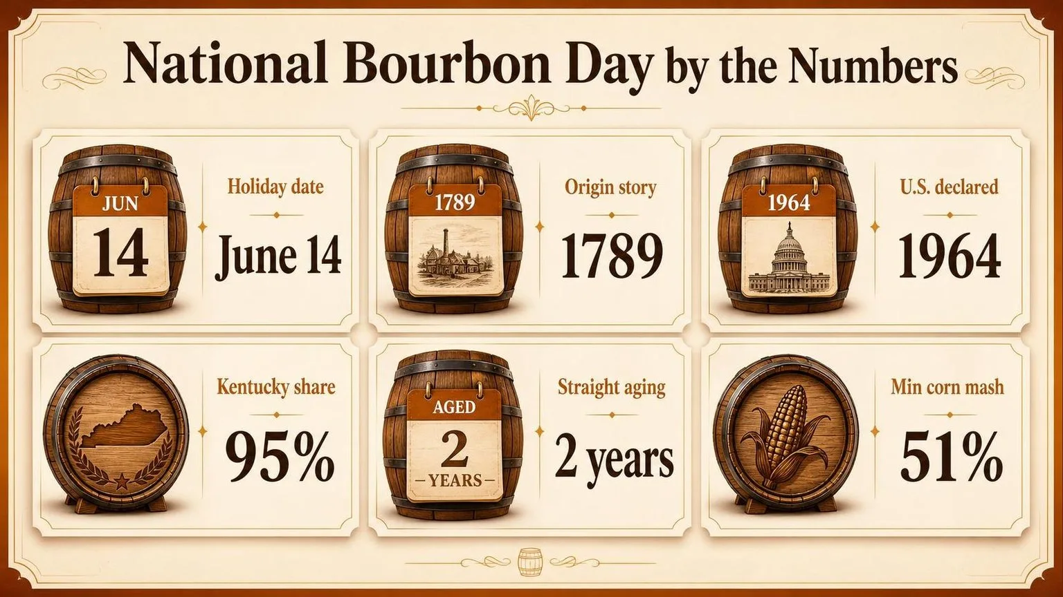 National Bourbon Day by the Numbers — key facts at a glance