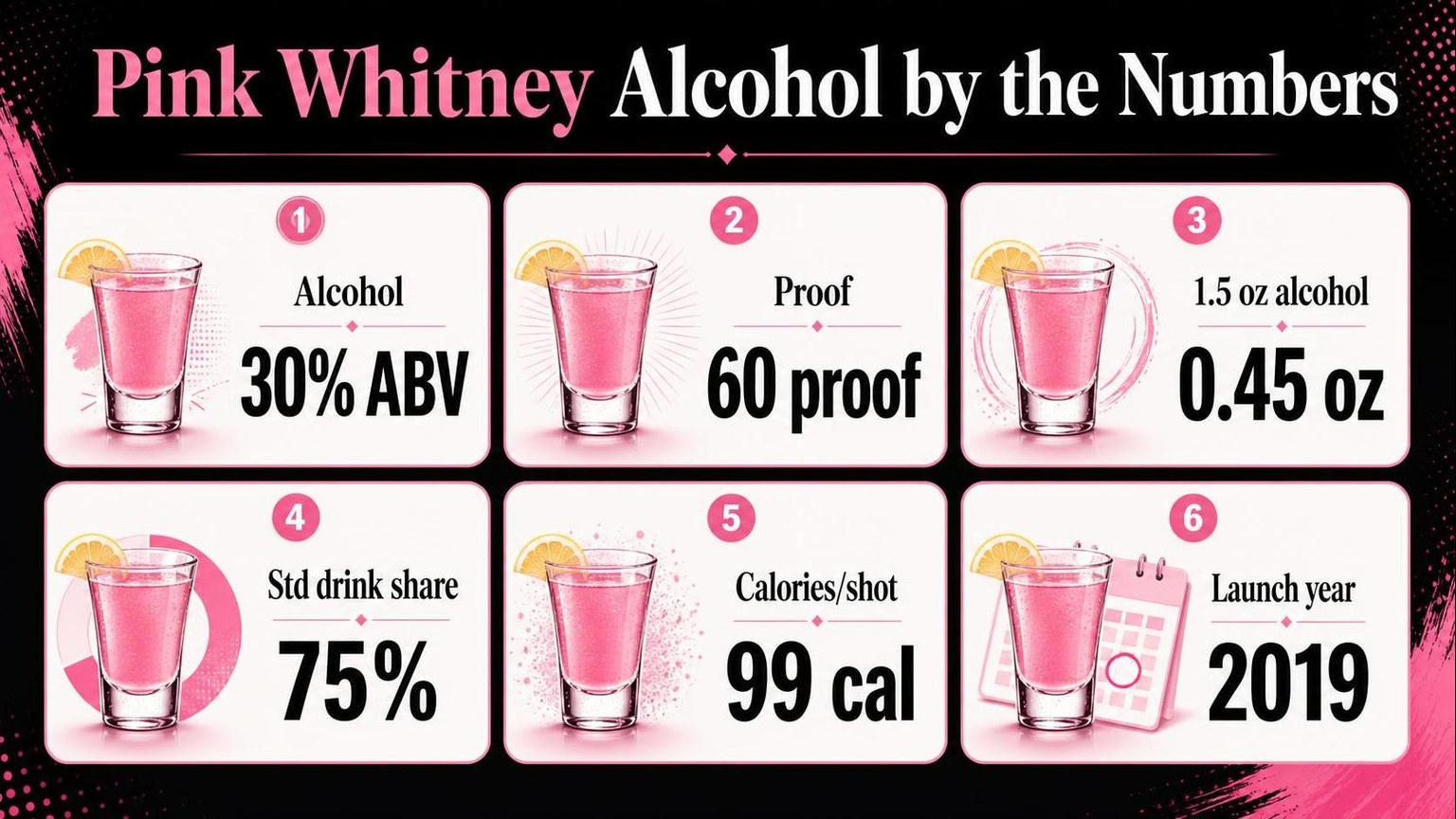 How Much Alcohol Is In Pink Whitney? Find Out Now 1 Pink Whitney by the Numbers — key facts at a glance