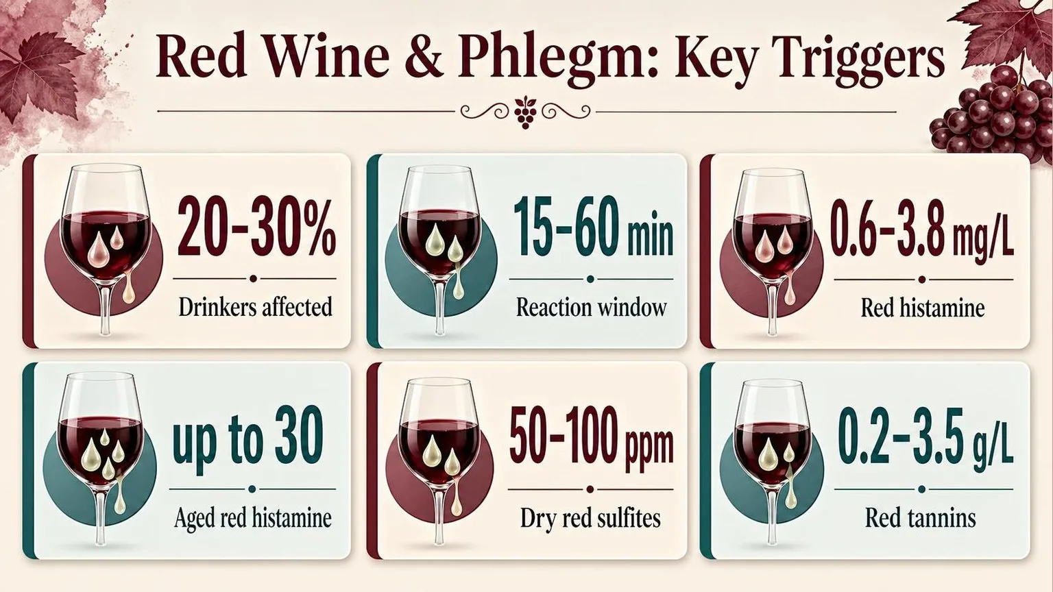 Why Red Wine Triggers Phlegm: The Numbers — key facts at a glance