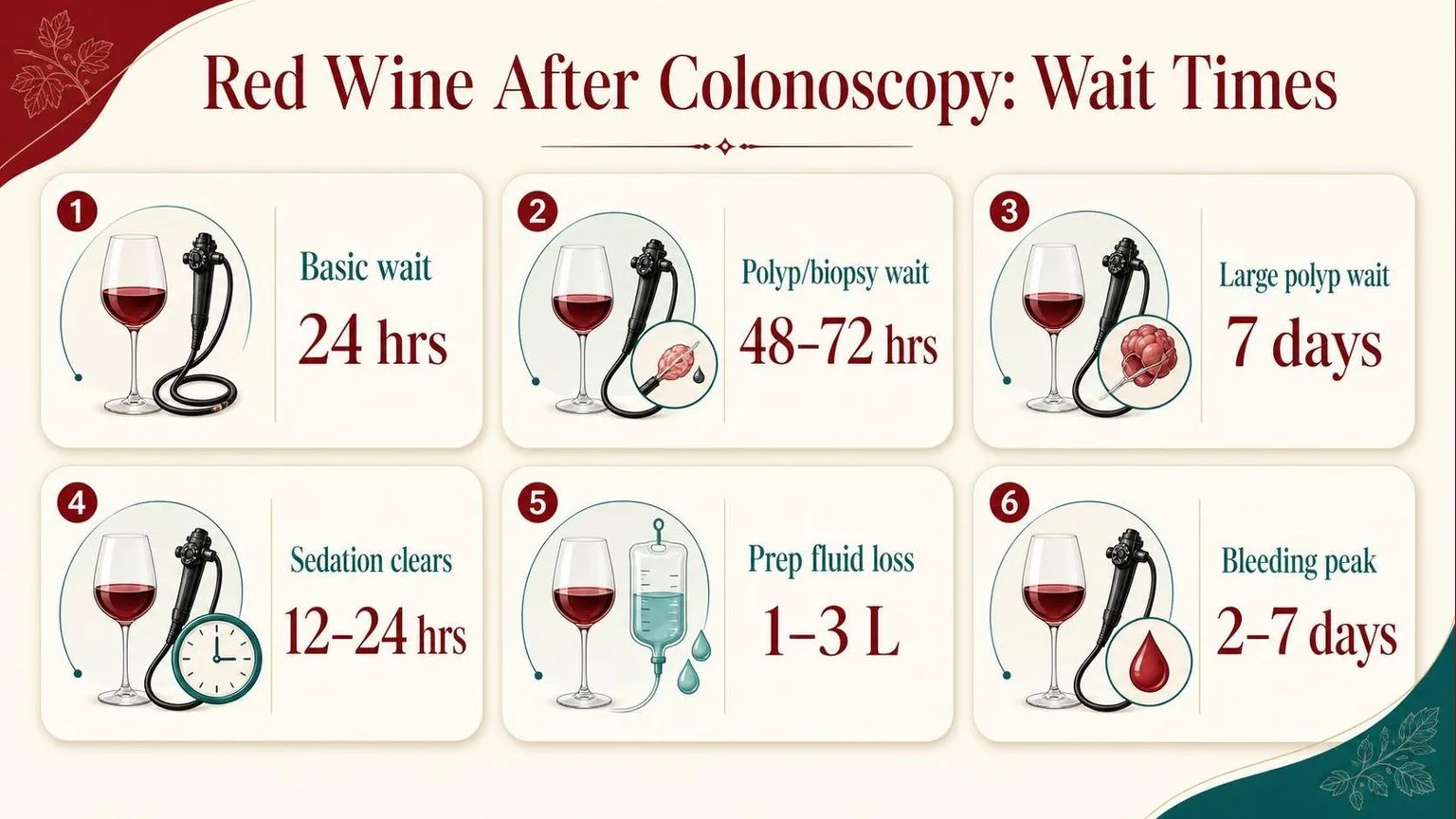 Can I Drink Red Wine After A Colonoscopy? 1 Red Wine After Colonoscopy: Key Timelines — key facts at a glance
