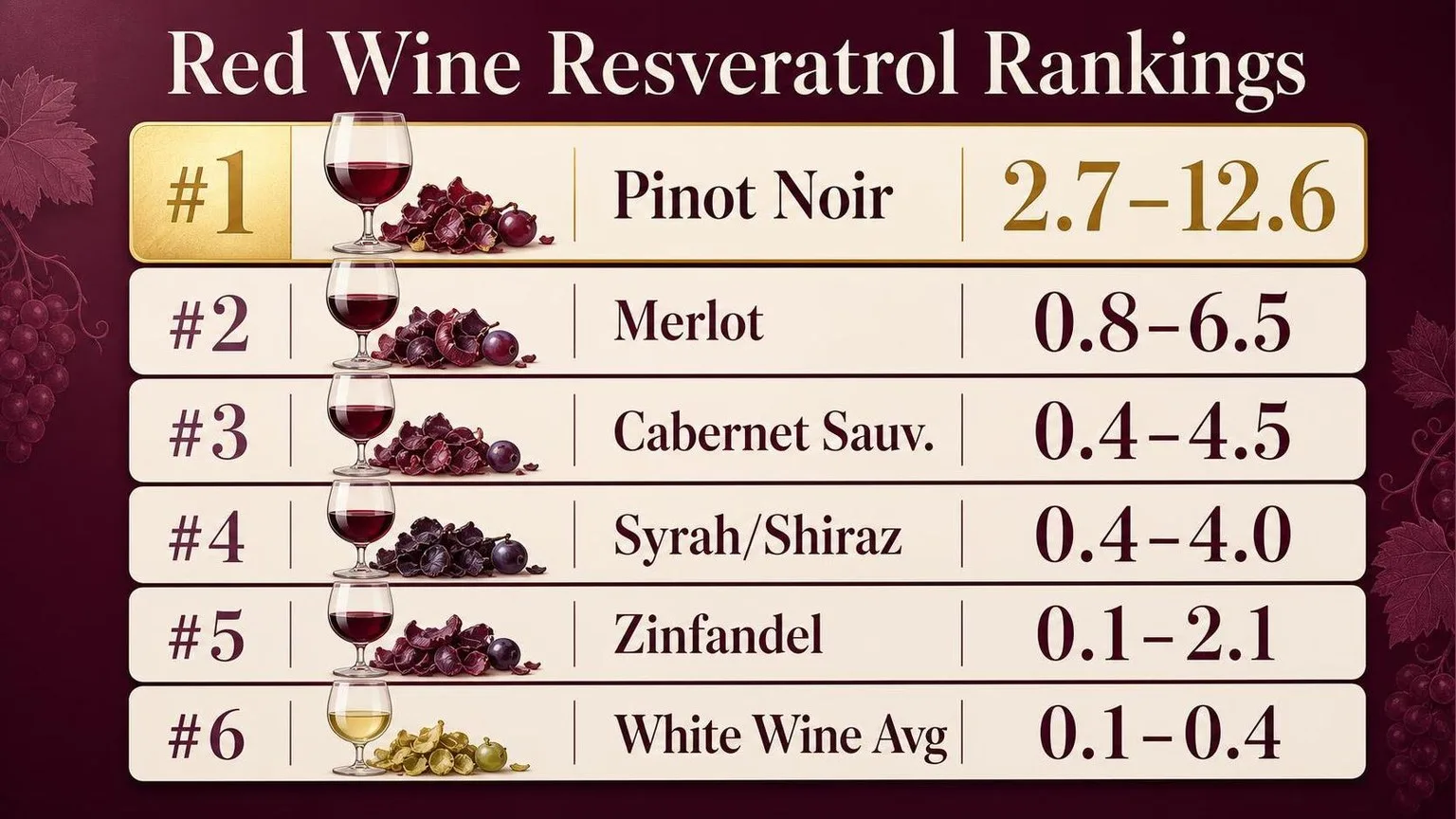 Which Red Wine Has The Most Resveratrol? — key facts at a glance